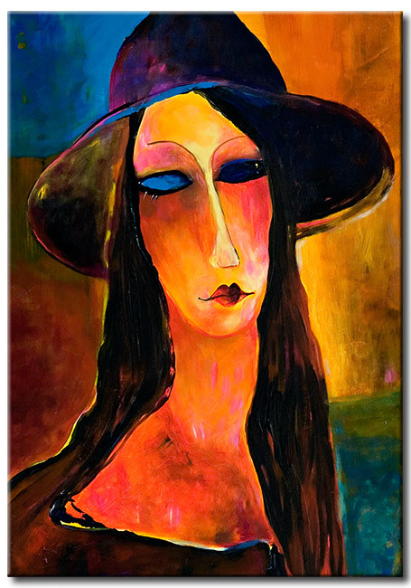 Foto su tela Una misteriosa straniera - Modigliani - Stilizzati - Quadri