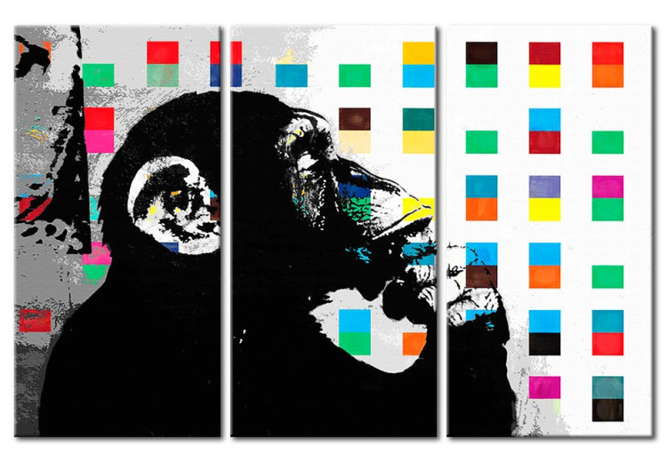 Stampa foto su acrilico The Thinker Monkey by Banksy [Glass] 94329 additionalImage 2