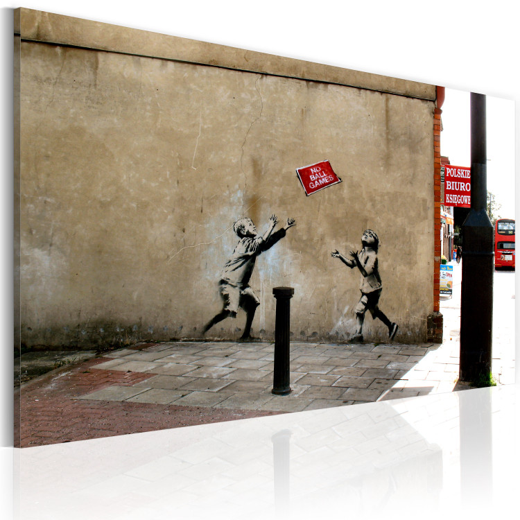 Foto su tela Divieto di giocare a pallone - Banksy e street art - Quadri